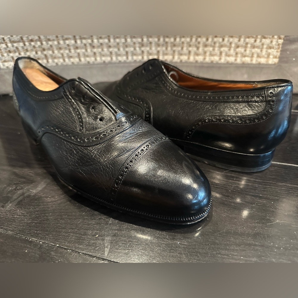 Garys International Black Leather Cap Toe  Oxford Women’s Size 10 Dress Shoes - Picture 6 of 14